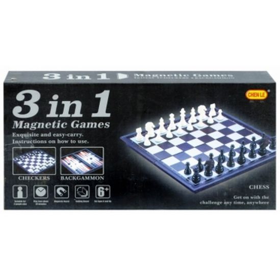Шахматы 3в1 магнитные - фото 1