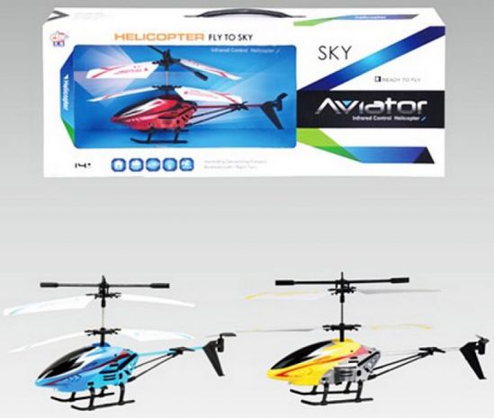 Вертолет «Sky Helicopter» на радиоуправлении с гироскопом 3 цвета - фото 1