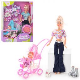 Кукла Defa Lucy с питомцем и коляской