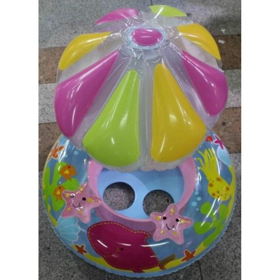 Плотик детский с зонтиком 80 см - фото 1
