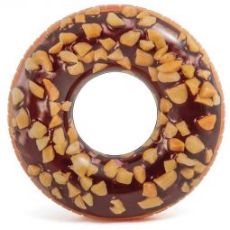 Надувной круг для плавания «Шоколадно-ореховый пончик» 114 см