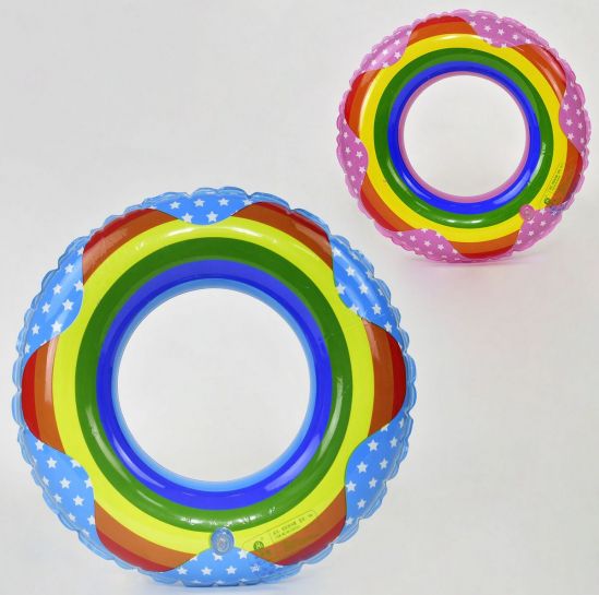 Надувной круг для плавания 2 цвета 60 см - фото 1