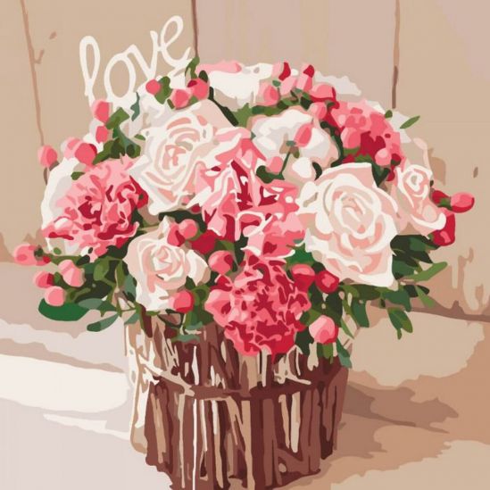 Картина по номерам «Розы любви» - фото 1