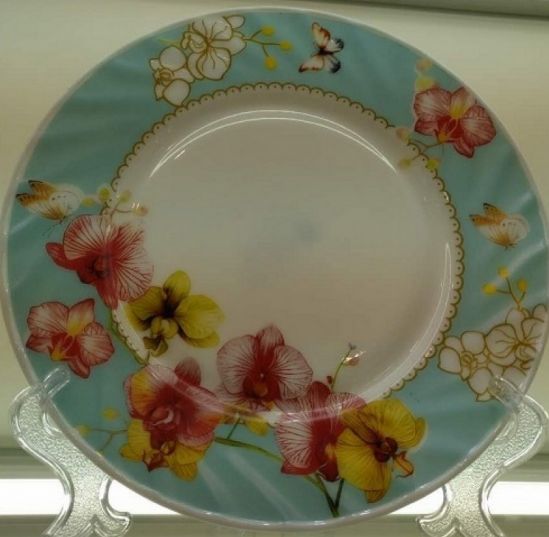 Тарелки из стеклокерамики «Орхидея голд» 6 шт - фото 1