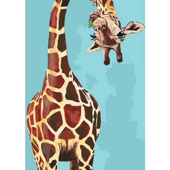 Картина по номерам «Веселый жираф» 35*50 см - фото 1