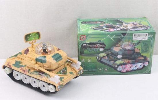 Музыкальный детский танк на батарейках 6593A - фото 1