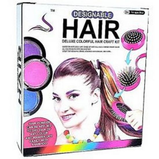 Цветные мелки для волос с расческой - фото 1