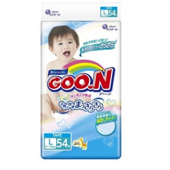 Подгузники Goo.N для детей 9-14 кг размер L на липучках унисекс 54 шт (853076) - фото 1