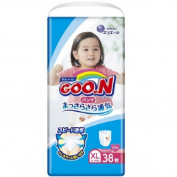 Трусики-подгузники Goo.N для девочек 12-20 кг размер Big XL 38 шт (853630)