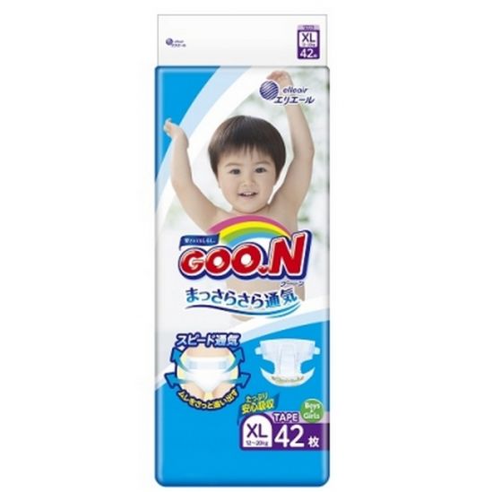 Подгузники Goo.N для детей 12-20 кг размер Big XL на липучках унисекс 42 шт (853624) - фото 1