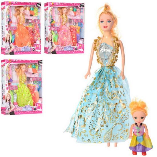 Кукла с дочкой и платьями 4 вида - фото 1