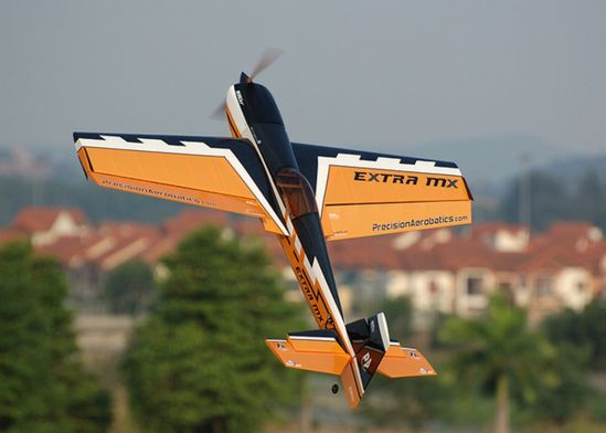 Самолет желтый на радиоуправлении Precision Aerobatics Extra MX 1472 мм KIT - фото 1