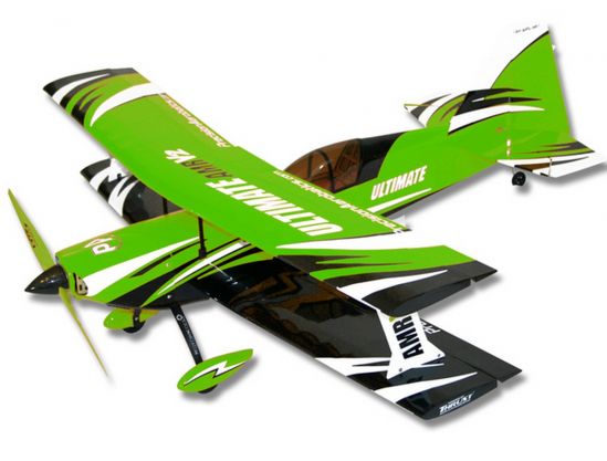 Самолет зеленый на радиоуправлении Precision Aerobatics Ultimate AMR 1014 мм KIT - фото 1