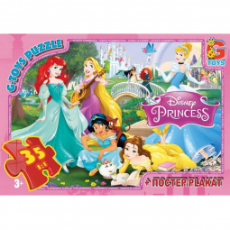 Пазлы G-Toys «Принцессы Диснея» 35 эл