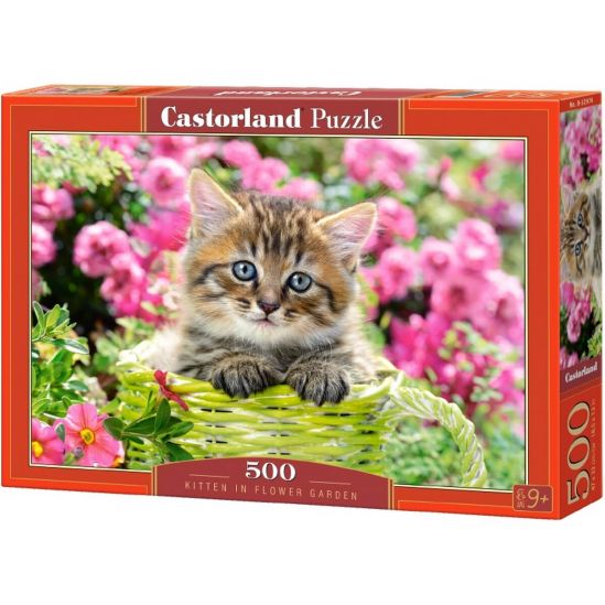Пазлы Castorland 500 «Котенок в саду» - фото 1