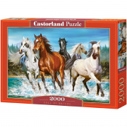 Пазлы Castorland 2000 «Бегущие лошади»