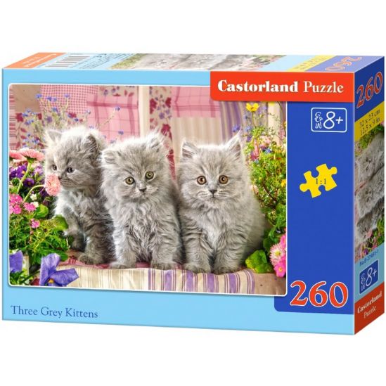 Пазлы Castorland 260 «Три серых котенка» - фото 1