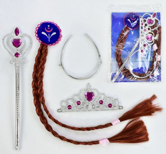 Карнавальный набор с короной для девочек - фото 1