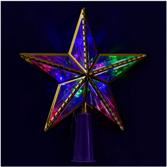 Верхушка на елку «Звезда» со световым эффектами - фото 1