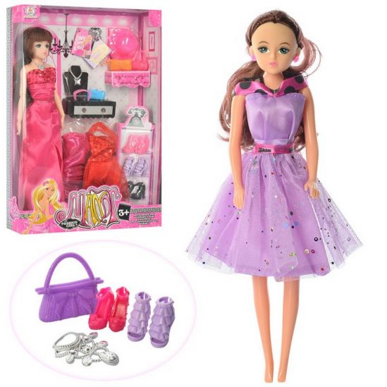 Кукла с платьями и аксессуарами 2 вида - фото 1