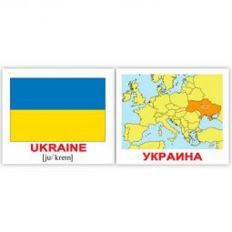 Карточки мини русско-английские «Флаги-Страны-Столицы»